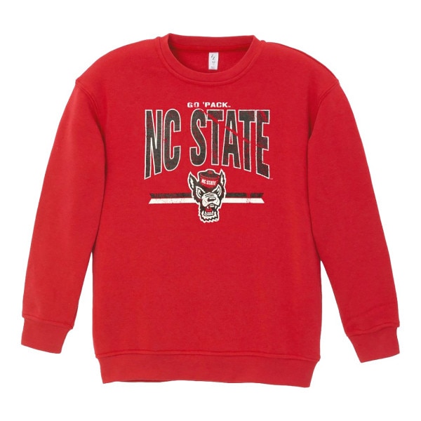 Red Youth Girls Fleece Point Crew -